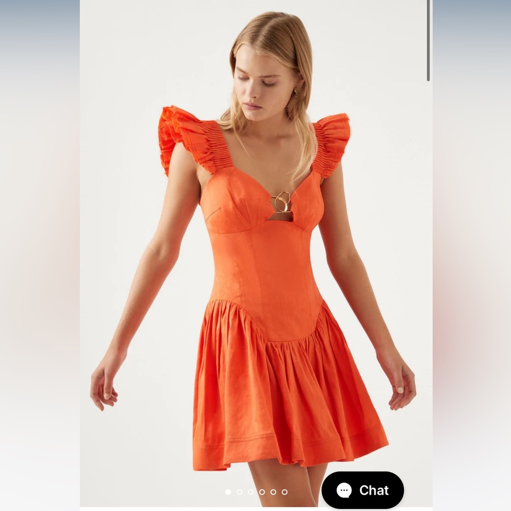 AJE Simone Frill Sleeve Mini Dress